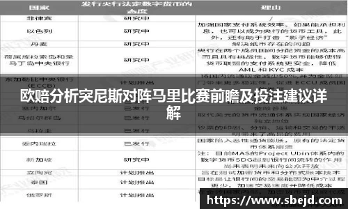 欧赔分析突尼斯对阵马里比赛前瞻及投注建议详解